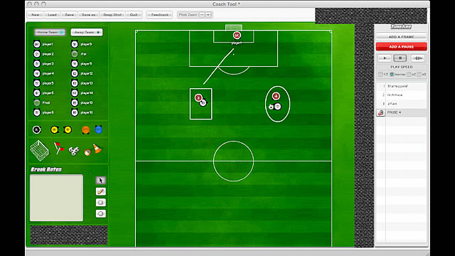 still screen shot from the coach tool